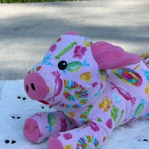 Melissa & Doug Pink Pig Plush Candy Print Stuffed Animal Soft Toy Cute Pig